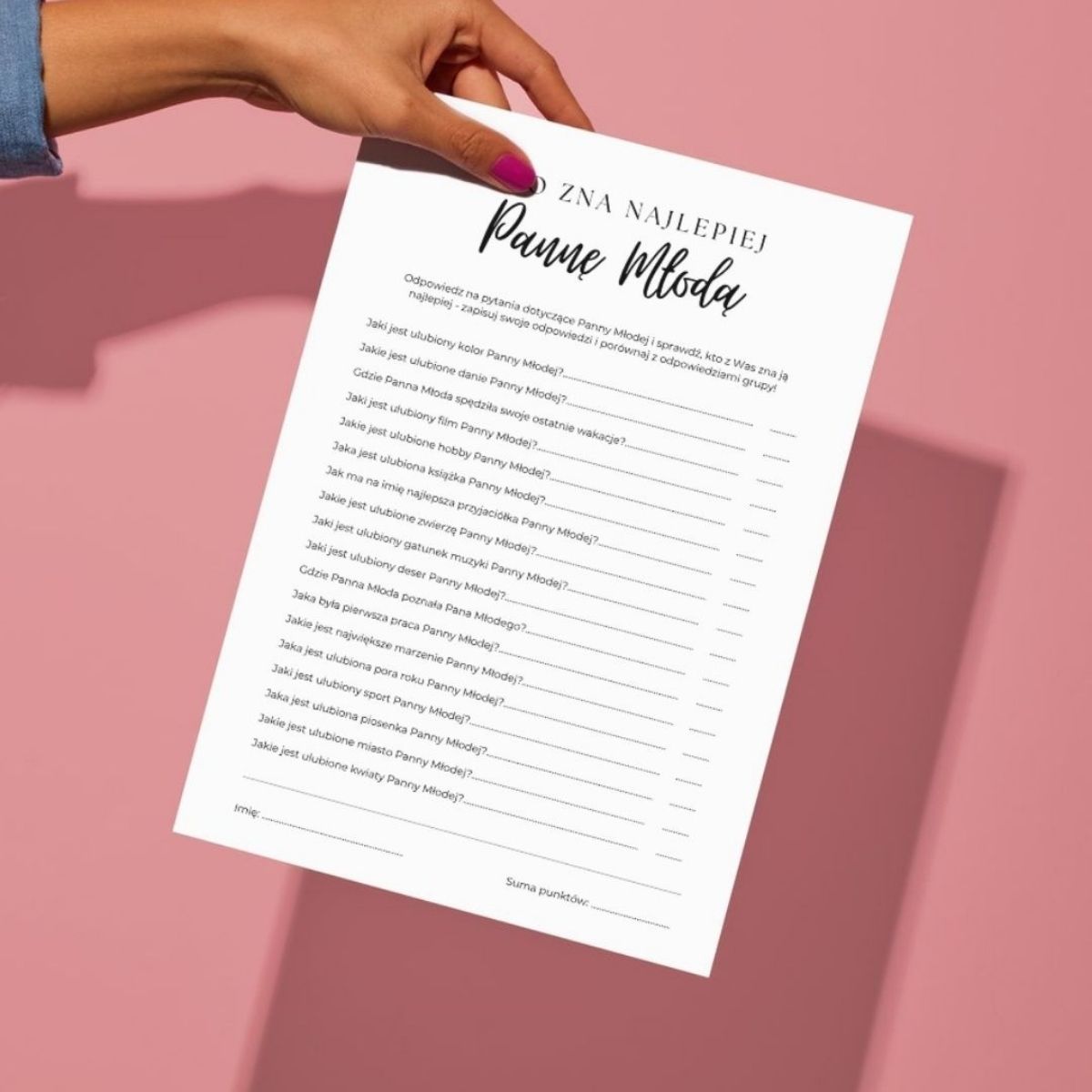 Gra „Kto zna najlepiej Pannę Młodą?”