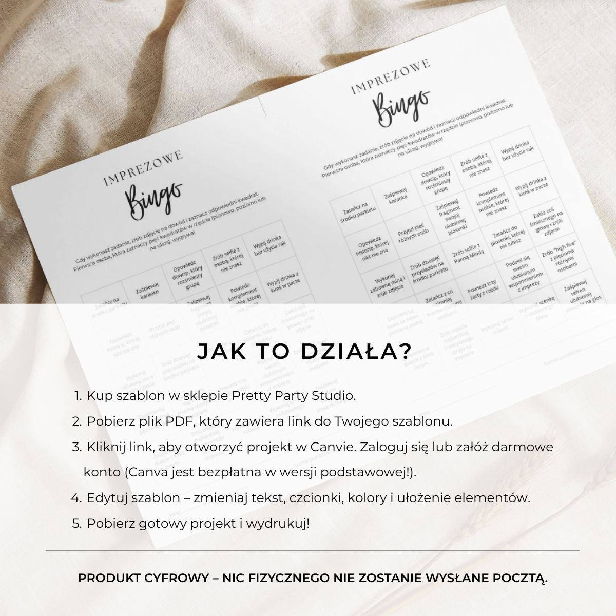 Instrukcja obsługi gier panieńskich PDF + Canva