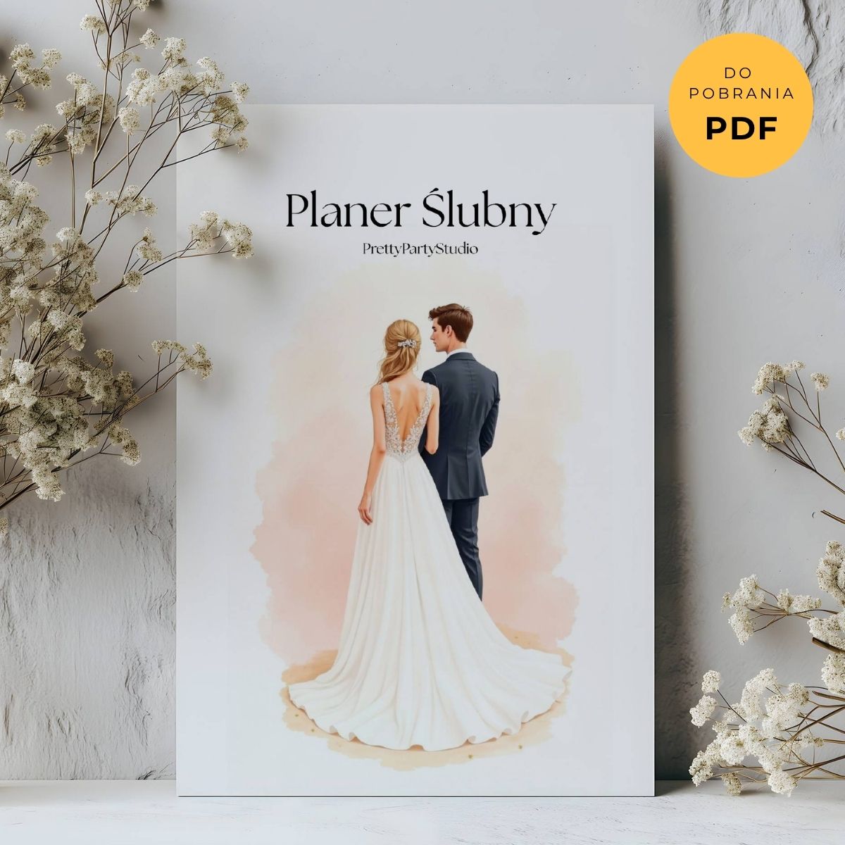 Planer ślubny PDF do druku – elegancki organizer ślubny dla Panny Młodej z harmonogramem, budżetem, listą gości i checklistami