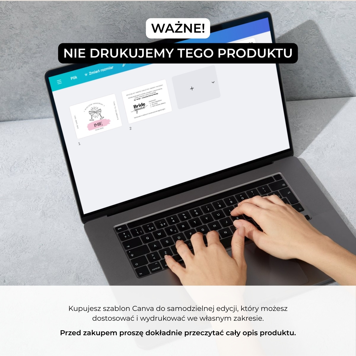 Canva – edytowalny szablon etykiety do druku, produkt cyfrowy