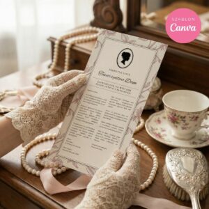 Zaproszenie na wieczór panieński Sekretne Salony – wersja do druku DL