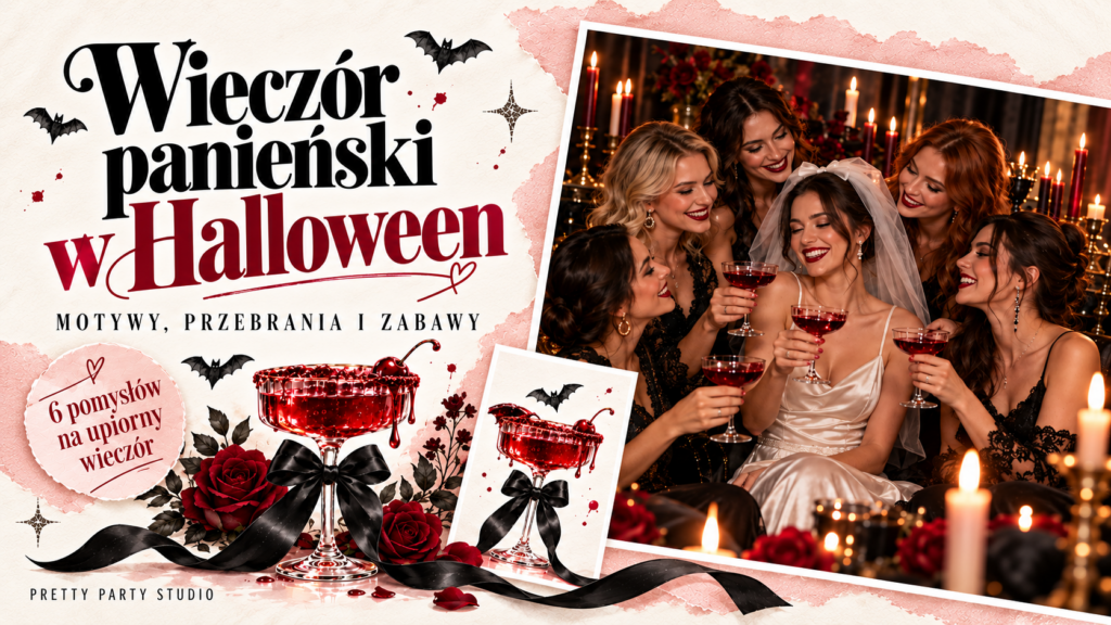 Wieczór panieński w Halloween: 6 motywów, przebrania dla Panny Młodej i ekipy, zabawy i plan wieczoru. Panieński z pazurem, bez kiczu i bez stresu.